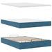 Cadre de lit ottoman avec matelas bleu foncé 140x190 cm velours - Photo n°9