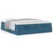 Cadre de lit ottoman avec matelas bleu foncé 200x200 cm velours - Photo n°1
