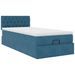 Cadre de lit ottoman avec matelas bleu foncé 80x200 cm velours - Photo n°5