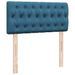 Cadre de lit ottoman avec matelas bleu foncé 80x200 cm velours - Photo n°8