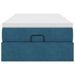 Cadre de lit ottoman avec matelas bleu foncé 90x190 cm velours - Photo n°5