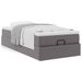 Cadre de lit ottoman avec matelas gris 100x200 cm similicuir - Photo n°1