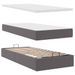 Cadre de lit ottoman avec matelas gris 100x200 cm similicuir - Photo n°7