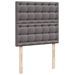 Cadre de lit ottoman avec matelas gris 100x200 cm similicuir - Photo n°8