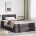 Cadre de lit ottoman avec matelas gris 120x190 cm similicuir - Photo n°1