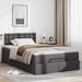 Cadre de lit ottoman avec matelas gris 120x200 cm similicuir - Photo n°1