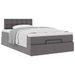 Cadre de lit ottoman avec matelas gris 120x200 cm similicuir - Photo n°3