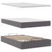 Cadre de lit ottoman avec matelas gris 120x200 cm similicuir - Photo n°6