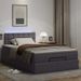 Cadre de lit ottoman avec matelas gris 120x200 cm similicuir - Photo n°1