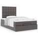 Cadre de lit ottoman avec matelas gris 120x200 cm similicuir - Photo n°4