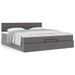 Cadre de lit ottoman avec matelas gris 180x200 cm similicuir - Photo n°1