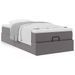 Cadre de lit ottoman avec matelas gris 90x200 cm similicuir - Photo n°1