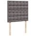 Cadre de lit ottoman avec matelas gris 90x200 cm similicuir - Photo n°7