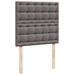 Cadre de lit ottoman avec matelas gris 90x200 cm similicuir - Photo n°8