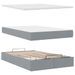 Cadre de lit ottoman avec matelas gris clair 120x190 cm tissu - Photo n°6