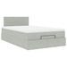 Cadre de lit ottoman avec matelas gris clair 120x190 cm velours - Photo n°2