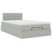 Cadre de lit ottoman avec matelas gris clair 120x190 cm velours - Photo n°5