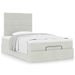 Cadre de lit ottoman avec matelas gris clair 120x190 cm velours - Photo n°1