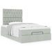 Cadre de lit ottoman avec matelas gris clair 120x190 cm velours - Photo n°1