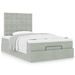 Cadre de lit ottoman avec matelas gris clair 120x190 cm velours - Photo n°1