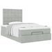 Cadre de lit ottoman avec matelas gris clair 120x190 cm velours - Photo n°2