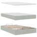 Cadre de lit ottoman avec matelas gris clair 120x190 cm velours - Photo n°10