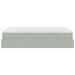 Cadre de lit ottoman avec matelas gris clair 140x200 cm velours - Photo n°7