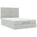 Cadre de lit ottoman avec matelas gris clair 140x200 cm velours - Photo n°4