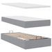 Cadre de lit ottoman avec matelas gris clair 80x200 cm tissu - Photo n°7