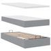 Cadre de lit ottoman avec matelas gris clair 80x200 cm tissu - Photo n°6