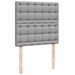 Cadre de lit ottoman avec matelas gris clair 80x200 cm tissu - Photo n°7