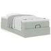Cadre de lit ottoman avec matelas gris clair 80x200 cm velours - Photo n°1