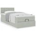 Cadre de lit ottoman avec matelas gris clair 80x200 cm velours - Photo n°1