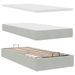 Cadre de lit ottoman avec matelas gris clair 80x200 cm velours - Photo n°6