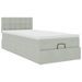 Cadre de lit ottoman avec matelas gris clair 80x200 cm velours - Photo n°5