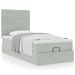 Cadre de lit ottoman avec matelas gris clair 80x200 cm velours - Photo n°1