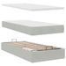 Cadre de lit ottoman avec matelas gris clair 80x200 cm velours - Photo n°11