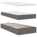 Cadre de lit ottoman avec matelas gris foncé 100x200 cm tissu - Photo n°7