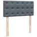 Cadre de lit ottoman avec matelas gris foncé 100x200 cm velours - Photo n°7