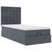 Cadre de lit ottoman avec matelas gris foncé 100x200 cm velours - Photo n°4