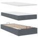 Cadre de lit ottoman avec matelas gris foncé 100x200 cm velours - Photo n°9