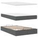 Cadre de lit ottoman avec matelas gris foncé 120x190 cm tissu - Photo n°6