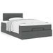 Cadre de lit ottoman avec matelas gris foncé 120x190 cm tissu - Photo n°1