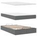 Cadre de lit ottoman avec matelas gris foncé 120x190 cm tissu - Photo n°6