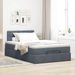 Cadre de lit ottoman avec matelas gris foncé 120x190 cm velours - Photo n°4