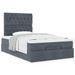 Cadre de lit ottoman avec matelas gris foncé 120x190 cm velours - Photo n°1