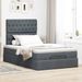 Cadre de lit ottoman avec matelas gris foncé 120x190 cm velours - Photo n°3