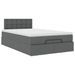 Cadre de lit ottoman avec matelas gris foncé 120x200cm tissu - Photo n°2