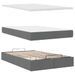 Cadre de lit ottoman avec matelas gris foncé 120x200cm tissu - Photo n°6