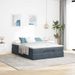 Cadre de lit ottoman avec matelas gris foncé 140x190 cm velours - Photo n°3